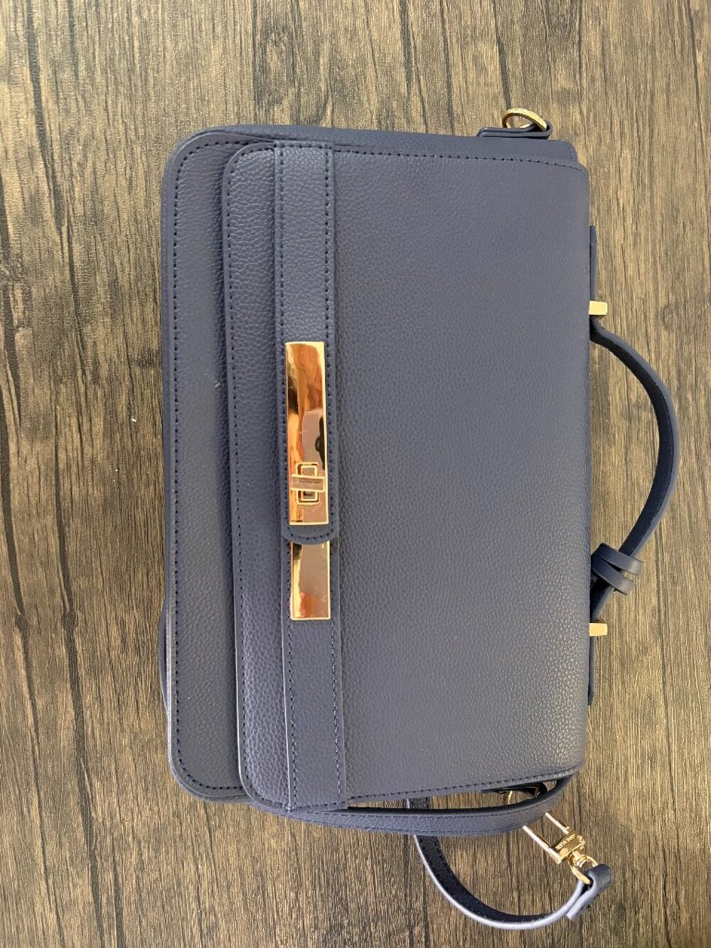 Anne Klein Blue Leather Purse